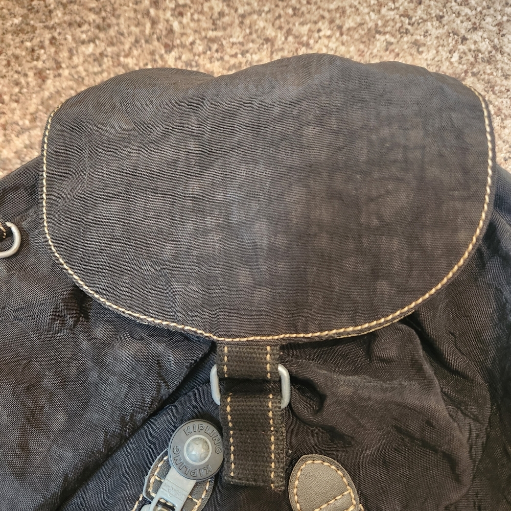 Kipling Vintage 90s Keeper Backpack Large Black D… - image 6
